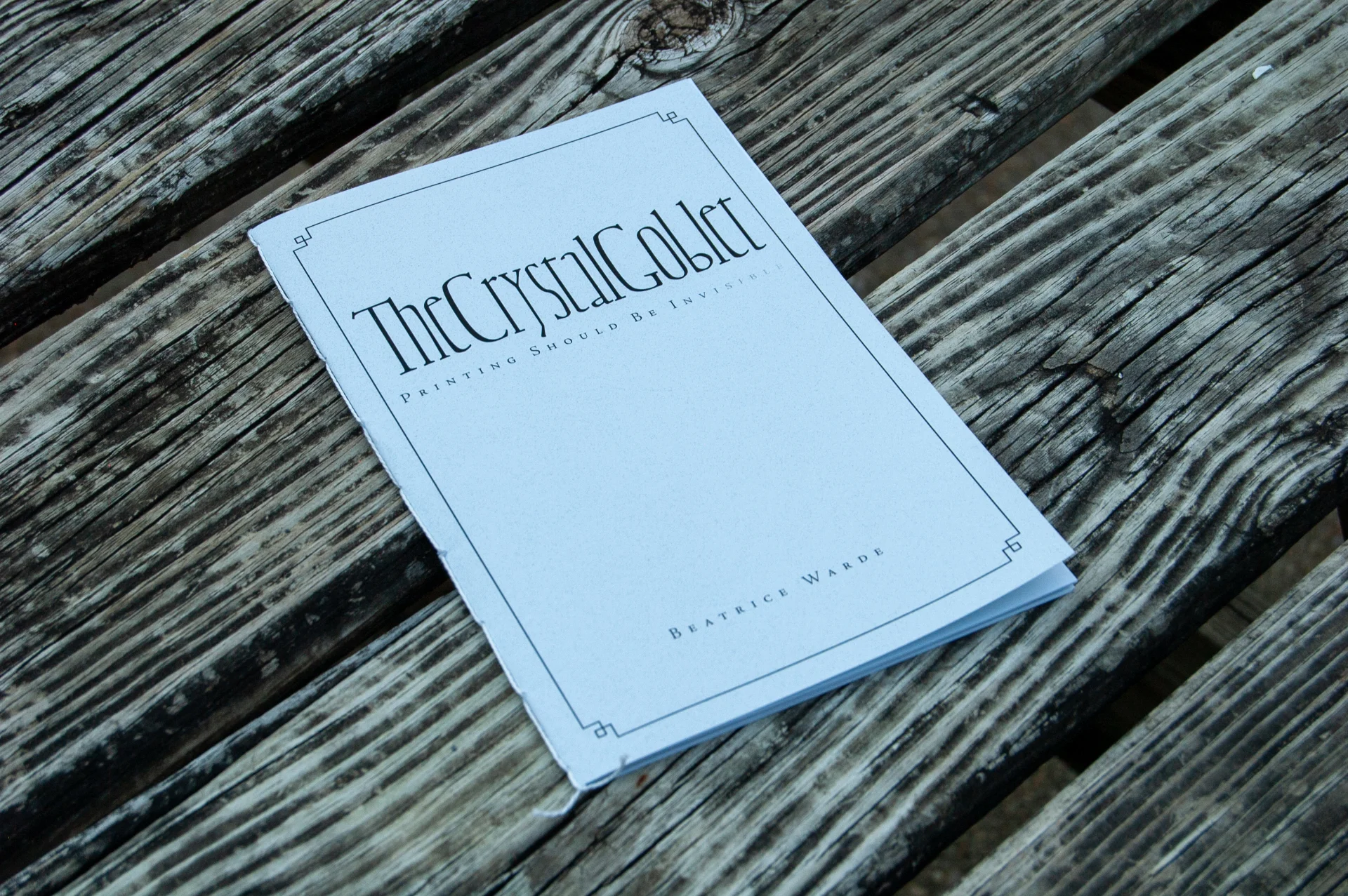 A photo of the booklet.
