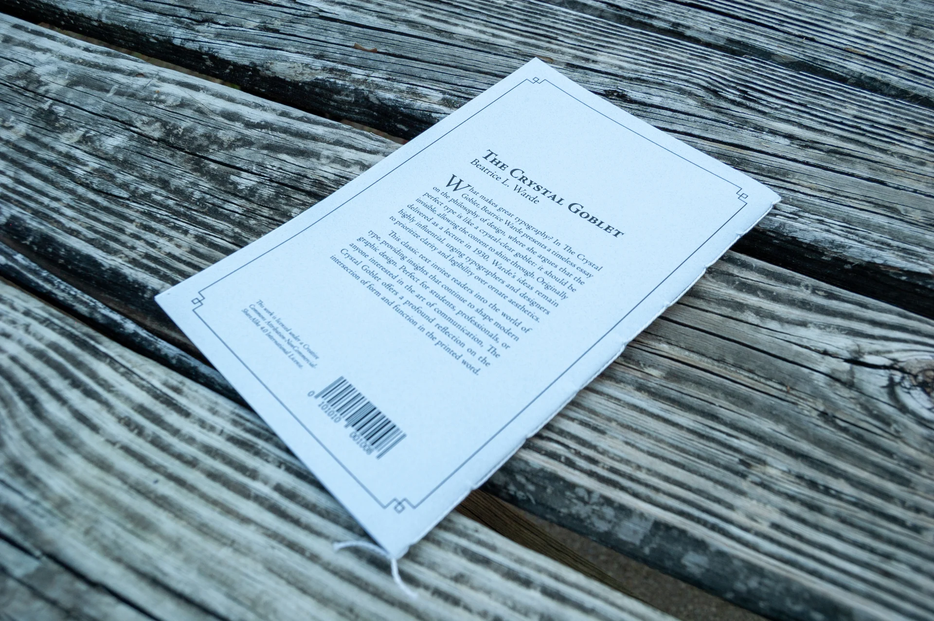 Another photo of the booklet.